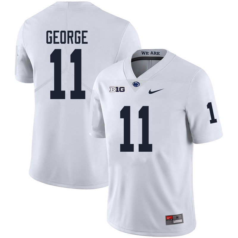Men #11 Daniel George Penn State Nittany Lions College Football Jerseys Sale-White - Click Image to Close